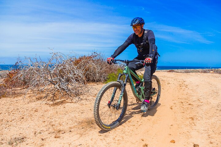 Mountain biker on a coastal trail