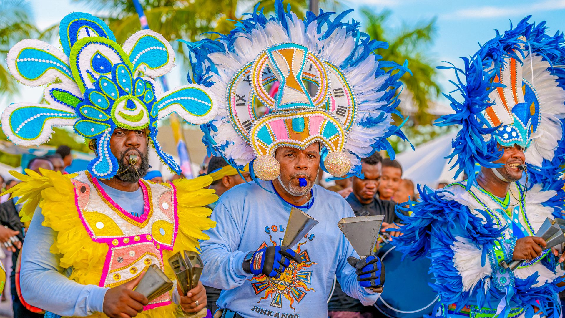 Junkanoo performers in costume
