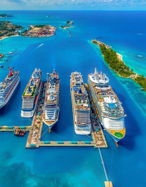 Ships berthed in Nassau