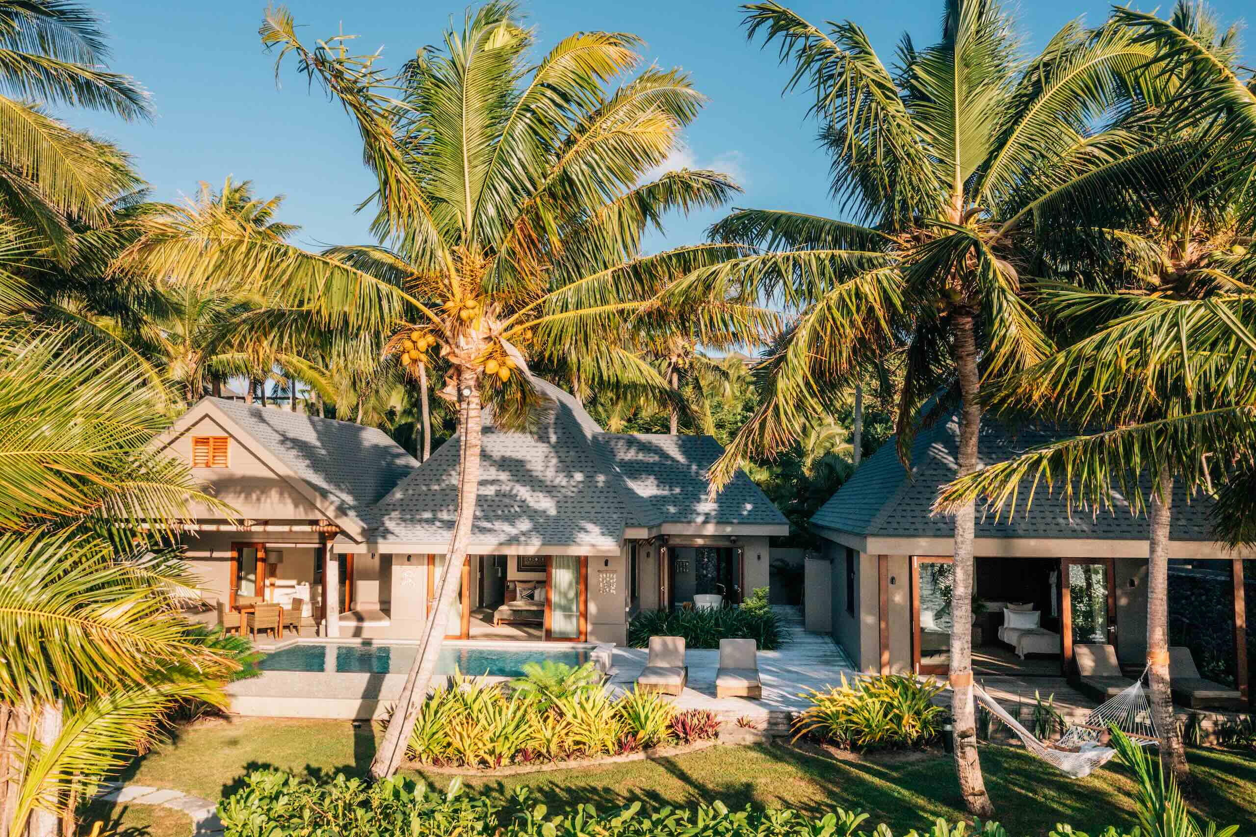 Villas among the palms