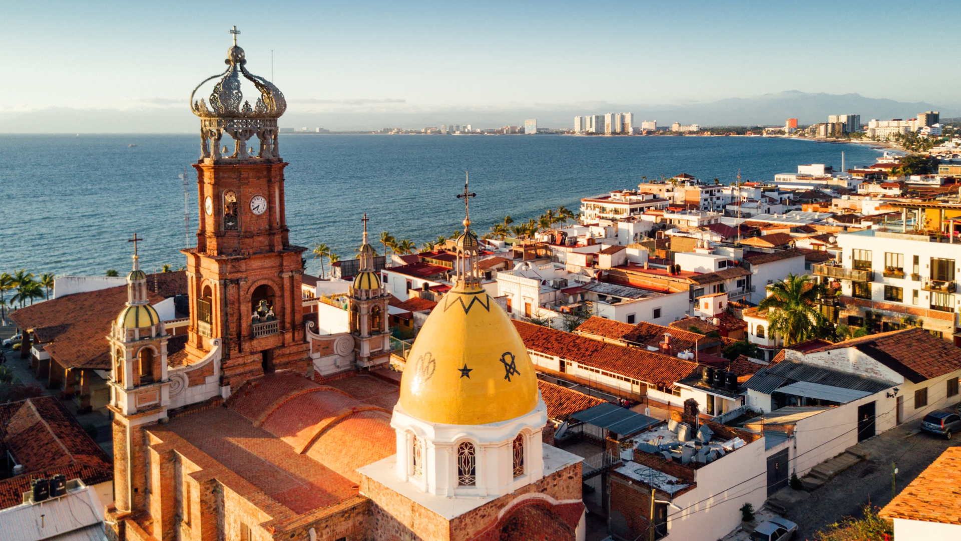 Puerto Vallarta rooftops and bay